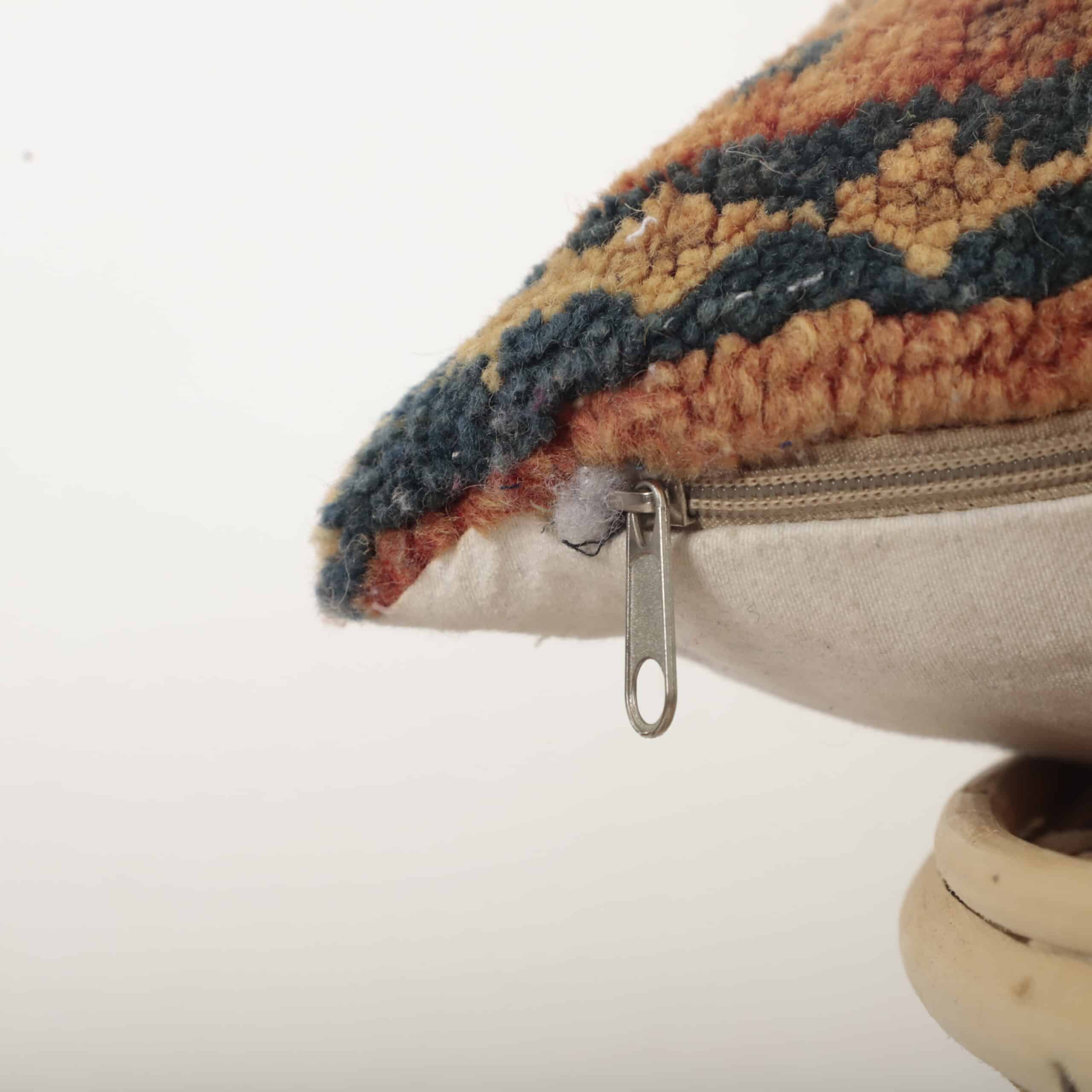 Moroccan Square Pillow 40x40 cm – Handmade Vintage Berber Cushion - Image 5