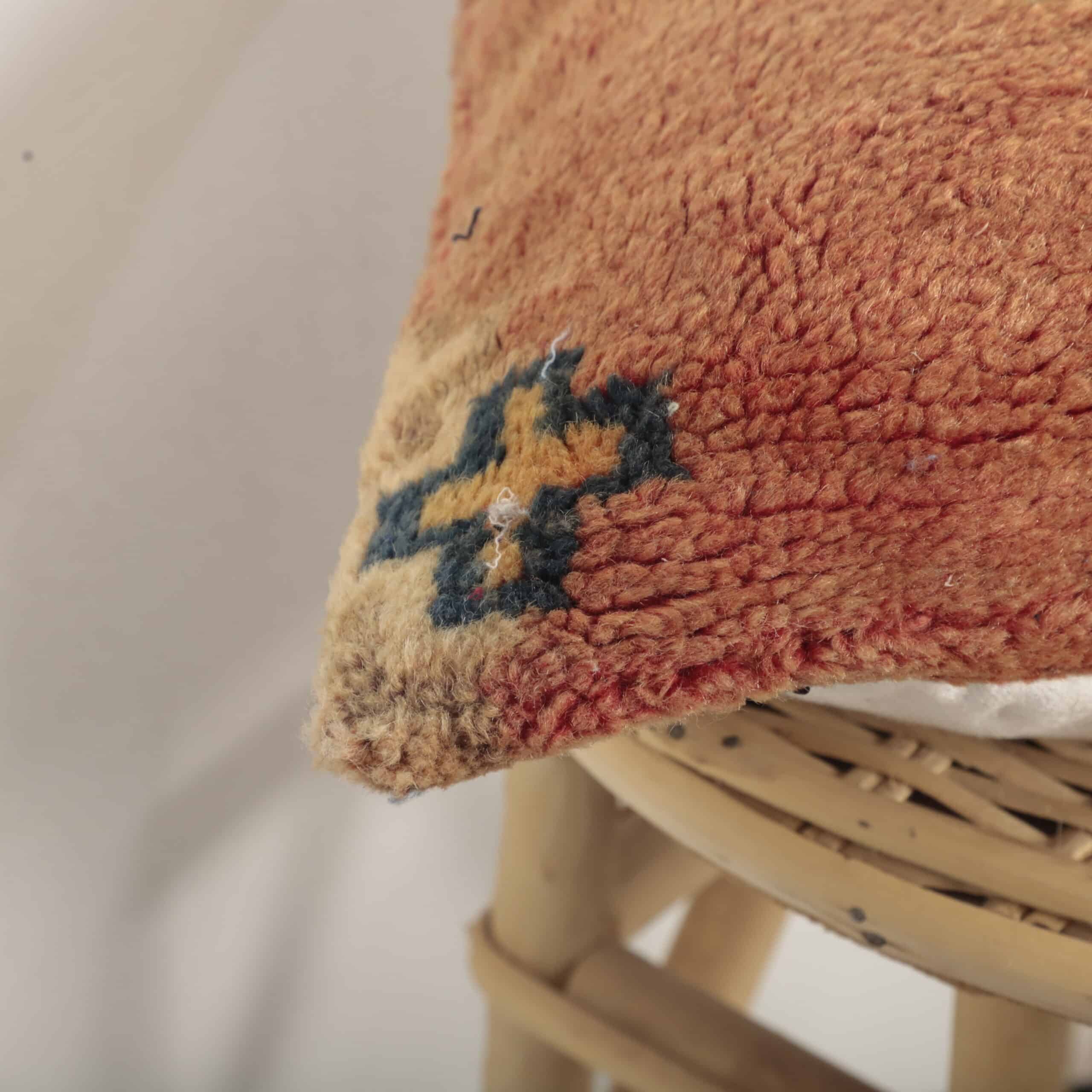 Moroccan Square Pillow 40x40 cm – Handmade Vintage Berber Cushion - Image 6