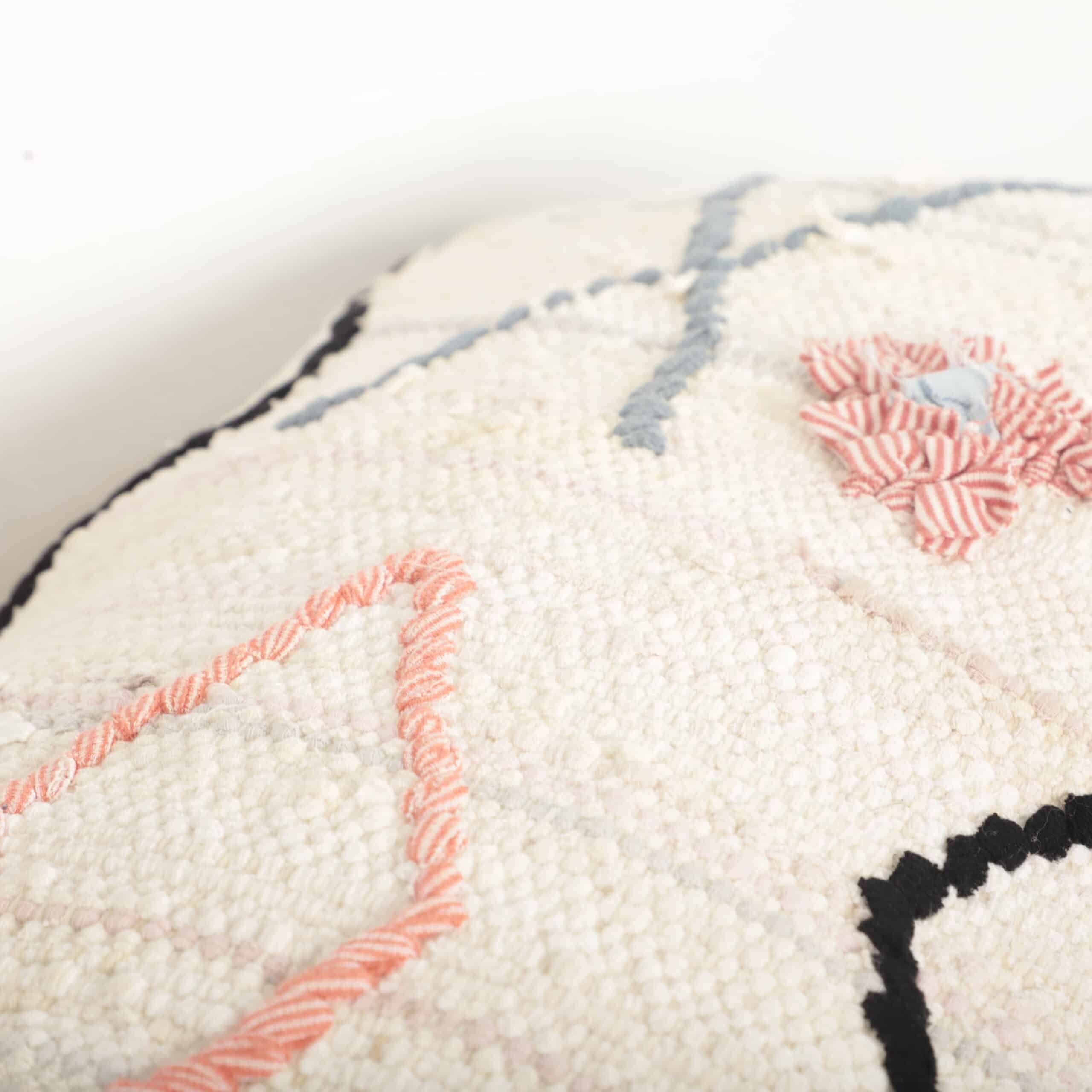 Moroccan Berber Lumbar Pillow 46x30 cm – Handmade Wool Cushion with Geometric Patterns - Image 7