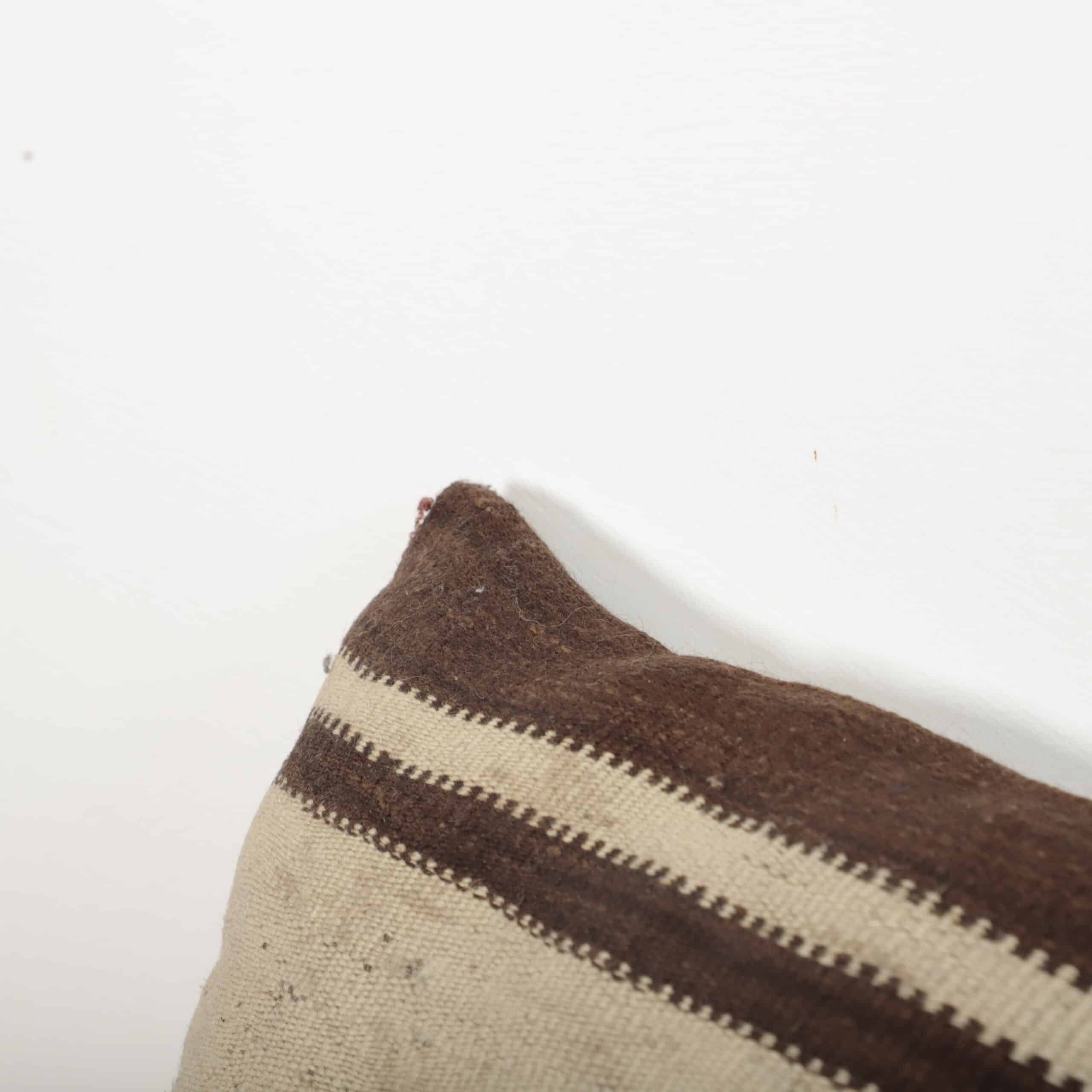 Moroccan Kilim Cushion 40x38 cm – Handmade Striped Berber Pillow - Image 3