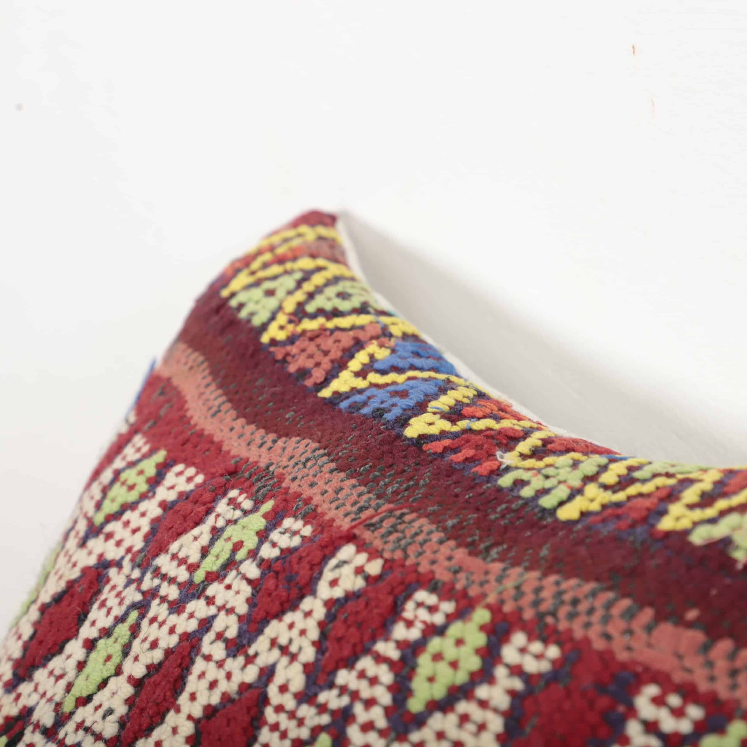 Moroccan Tribal Pillow 41x39 cm – Handmade Berber Cushion with Geometric Patterns - Image 8
