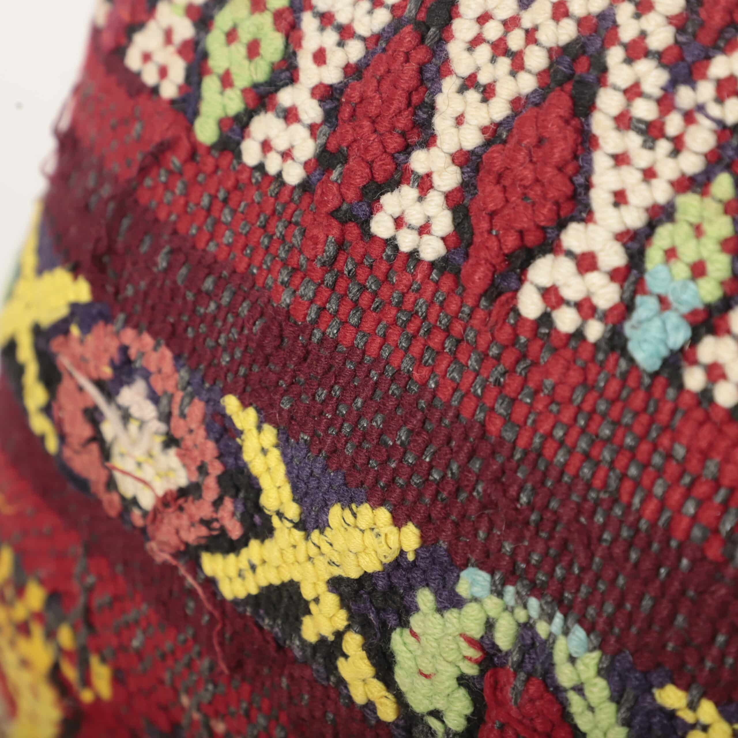 Moroccan Tribal Pillow 41x39 cm – Handmade Berber Cushion with Geometric Patterns - Image 3