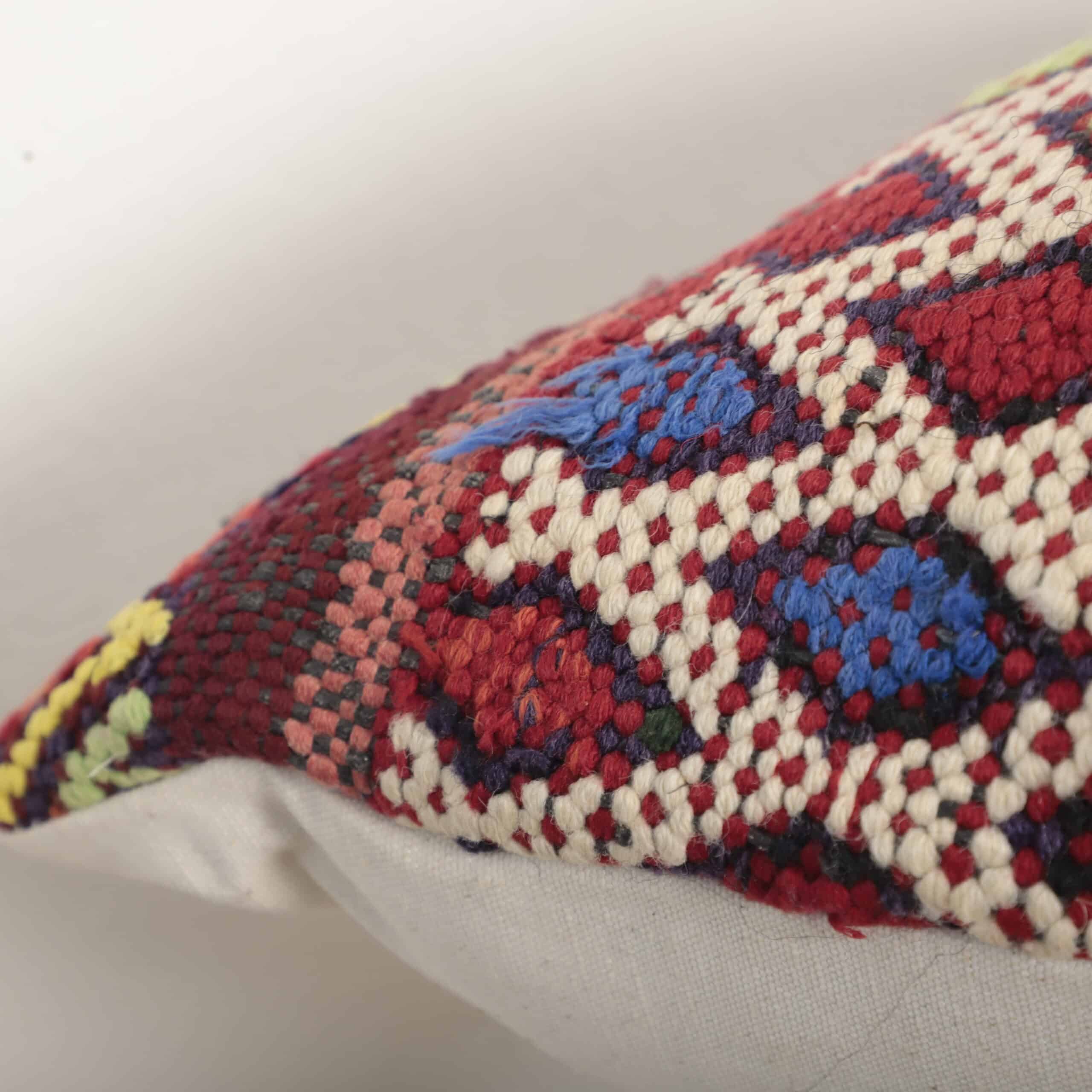 Moroccan Tribal Pillow 41x39 cm – Handmade Berber Cushion with Geometric Patterns - Image 5