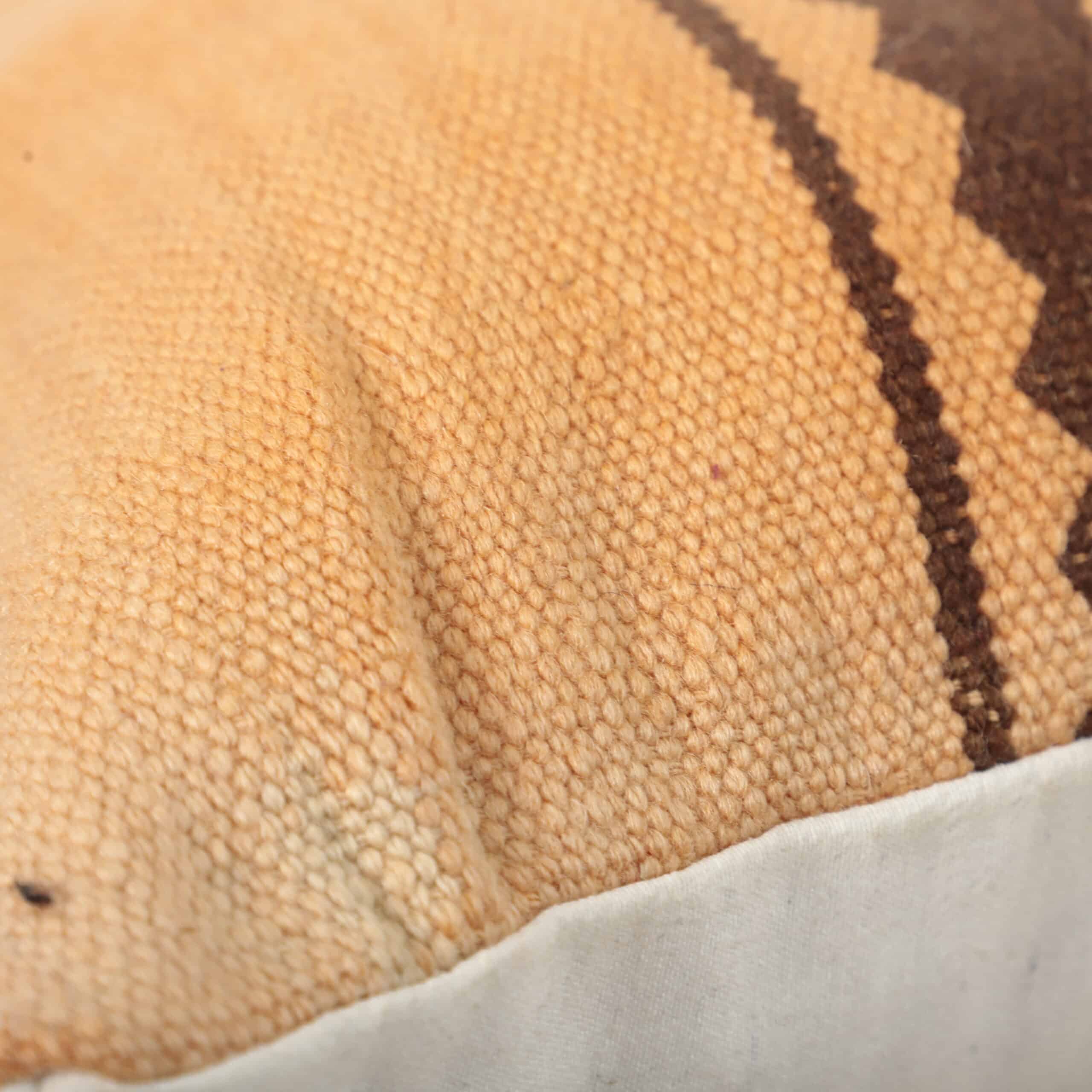 Moroccan Kilim Pillow Cover 40x37 cm – Handmade Berber Cushion in Warm Tones - Image 4