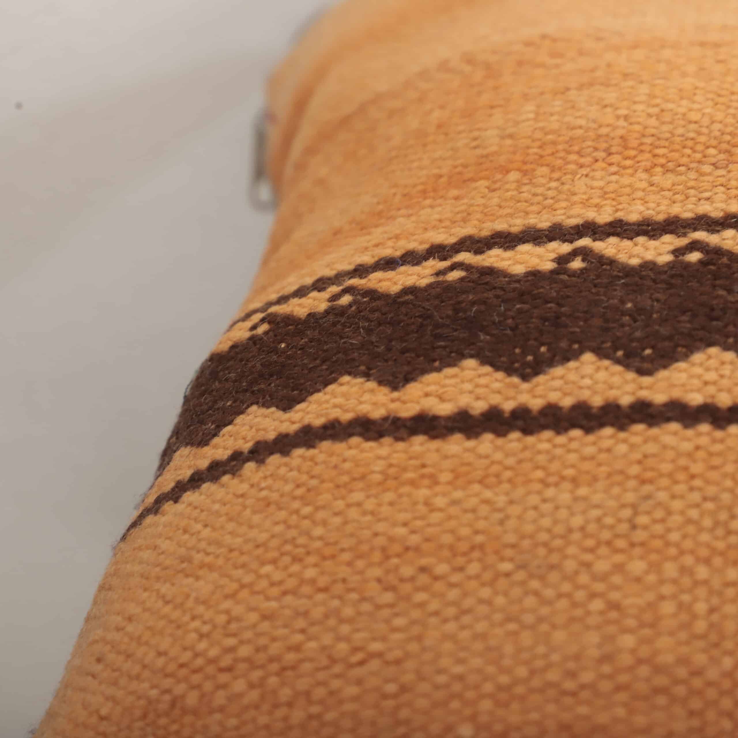 Moroccan Kilim Pillow Cover 40x37 cm – Handmade Berber Cushion in Warm Tones - Image 5