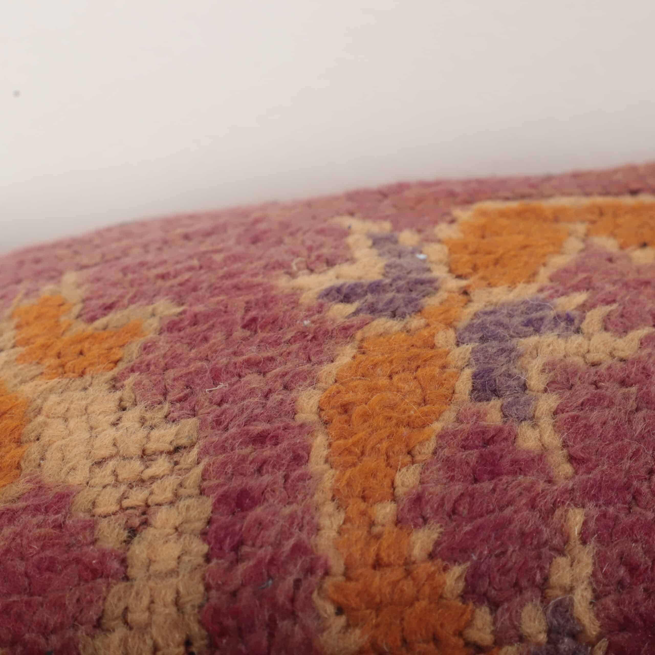 Vintage Moroccan Pillow 43x32 cm – Handmade Berber Cushion in Warm Tones - Image 5