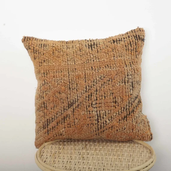 Moroccan Brown Striped Kilim Pillow Cushion