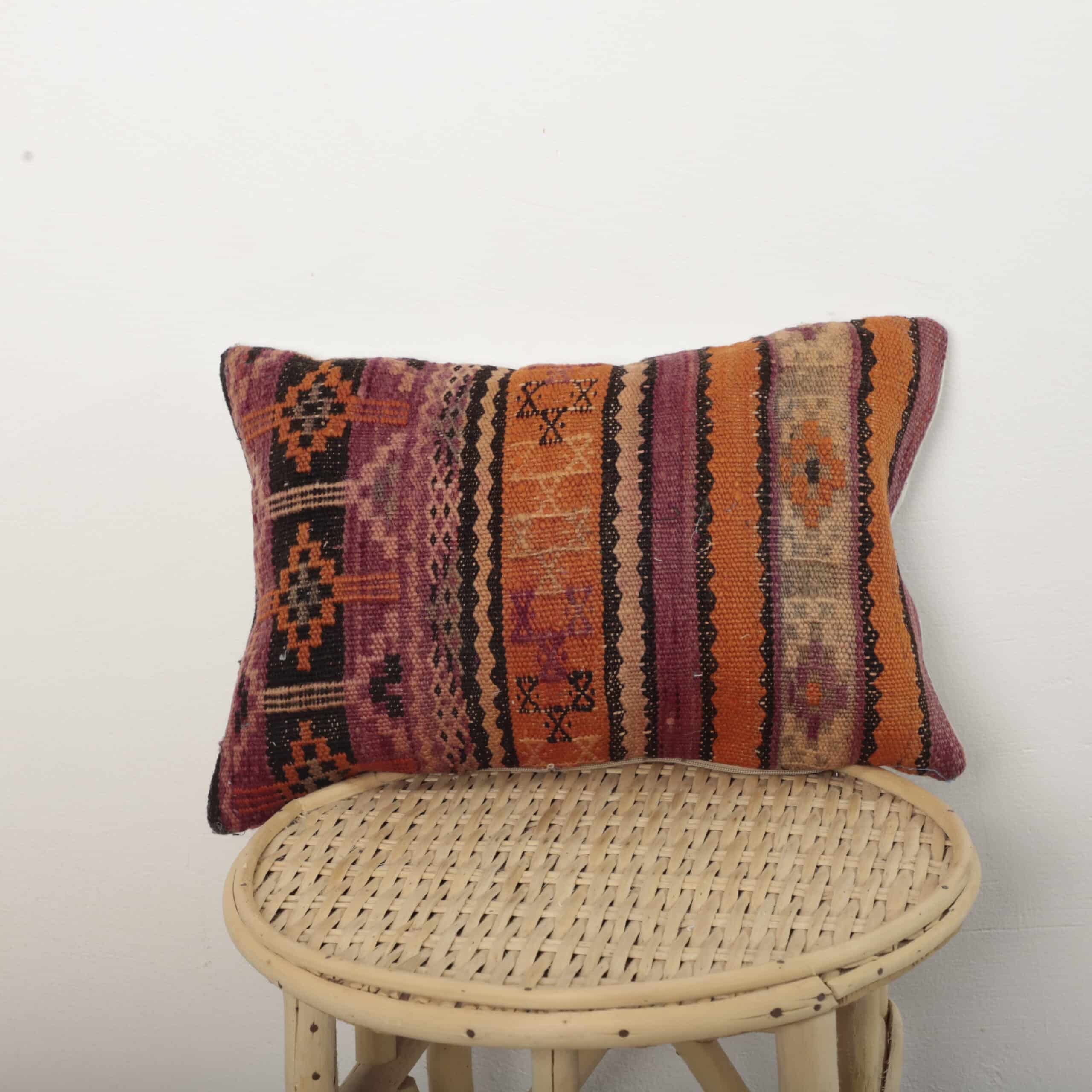 Moroccan kilim lumbar pillow