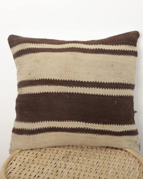 neutral Moroccan kilim cushion