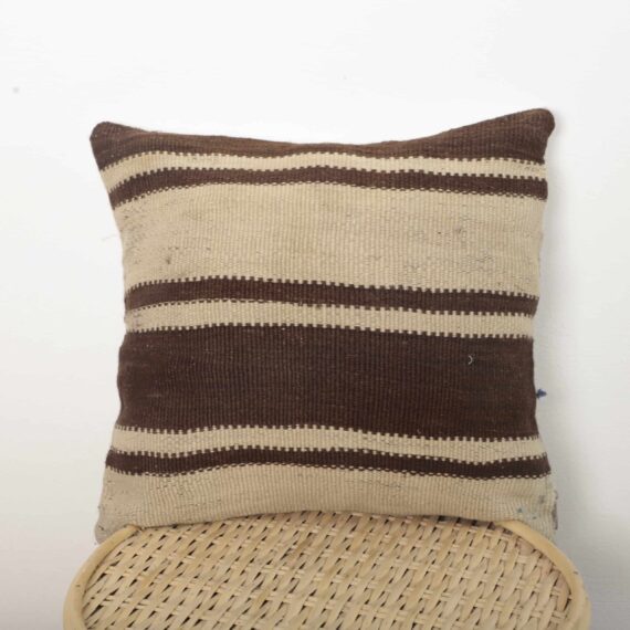 neutral Moroccan kilim cushion