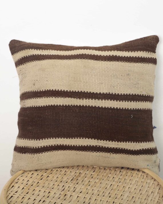 neutral Moroccan kilim cushion