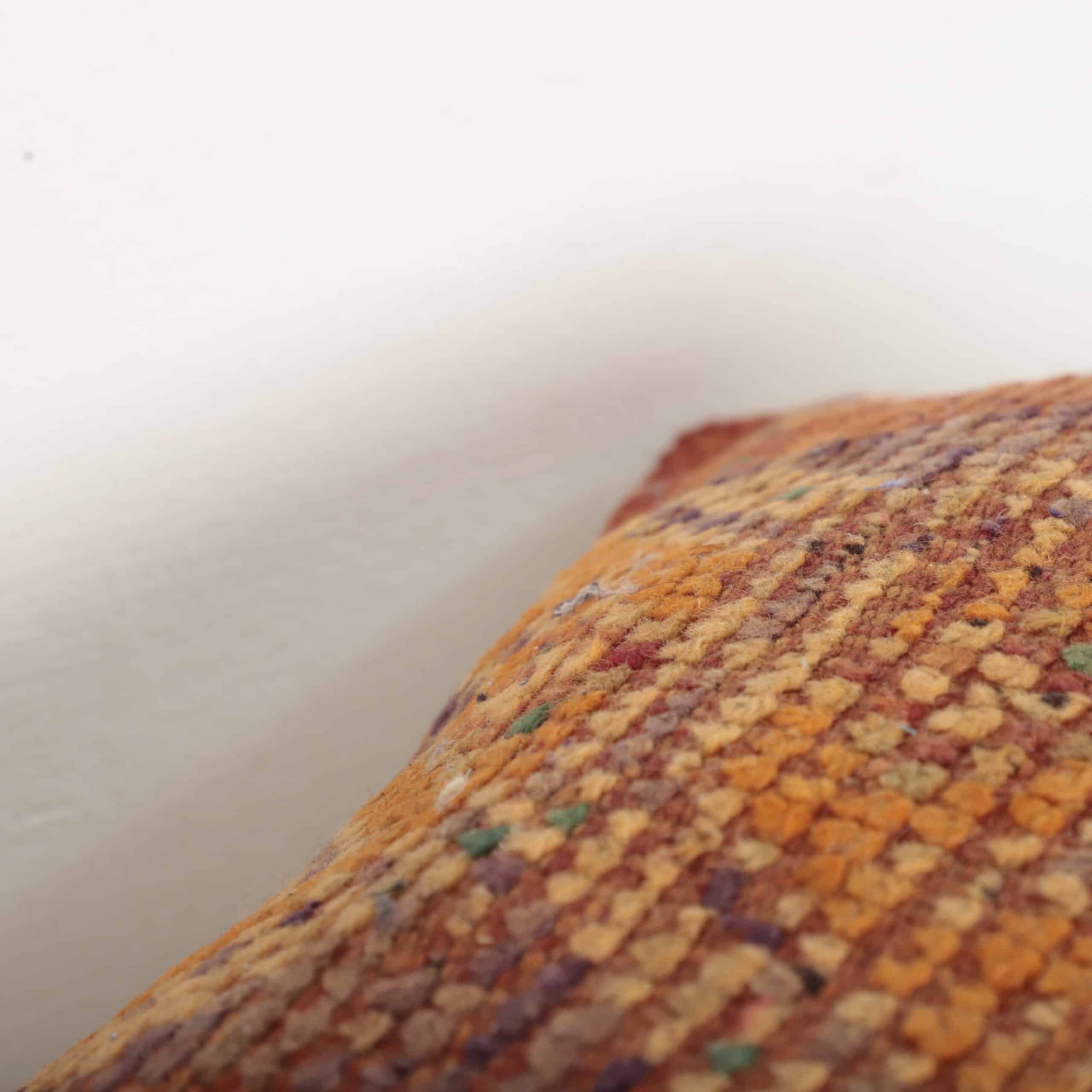 Rust Moroccan Kilim Pillow 45x34 cm – Handmade Berber Cushion in Warm Earthy Tones - Image 6