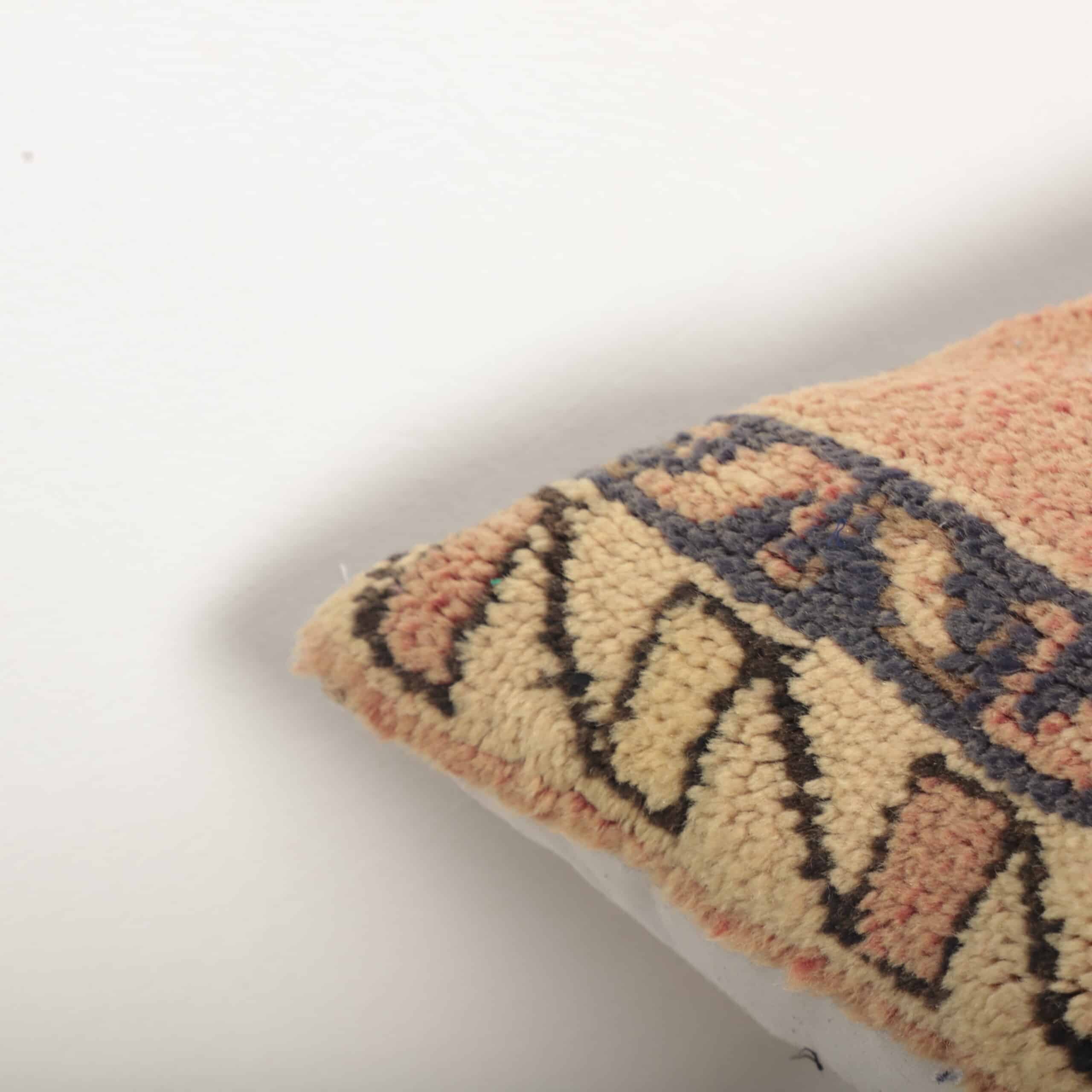 Terracotta Moroccan Berber Pillow 46x46 cm – Handmade Vintage Wool Cushion - Image 2