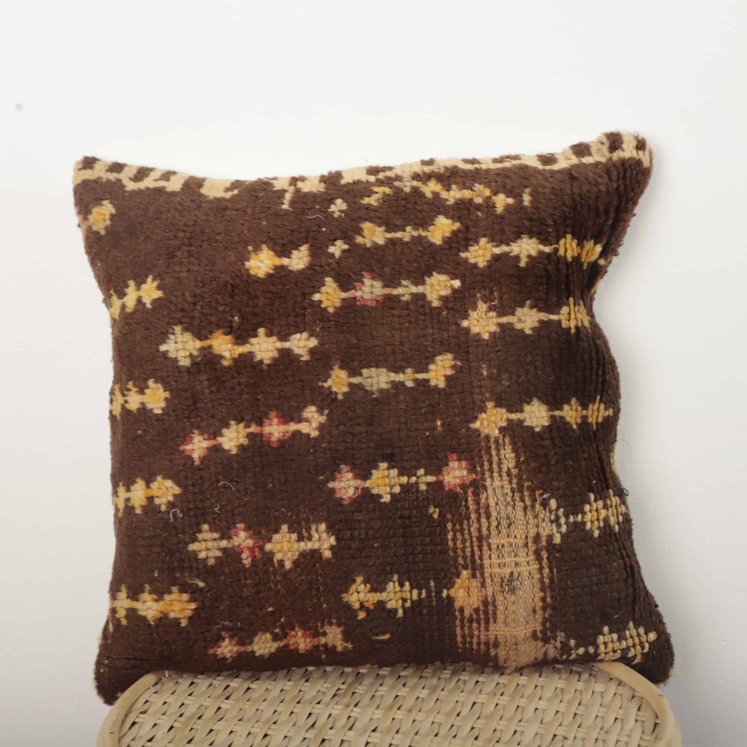 Moroccan brown Berber pillow