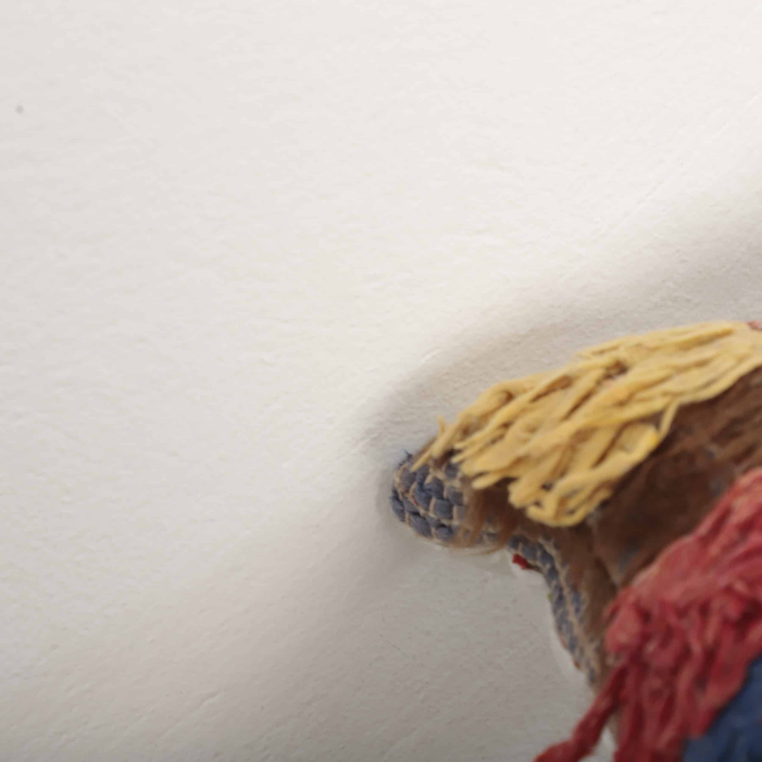 Handmade Moroccan Boucherouite Pillow 45×28 cm – Authentic Berber Textured Cushion - Image 5