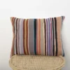Handmade Moroccan Pillow – Multicolor Berber Striped Cushion