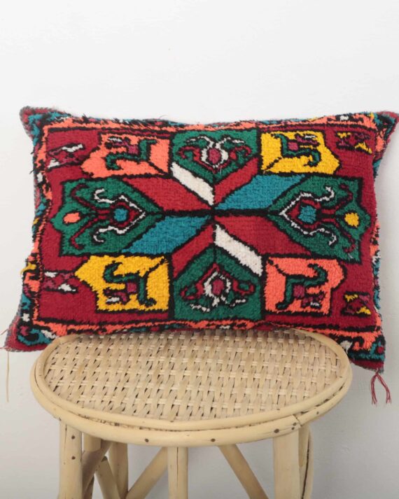 Vintage Moroccan rug pillow