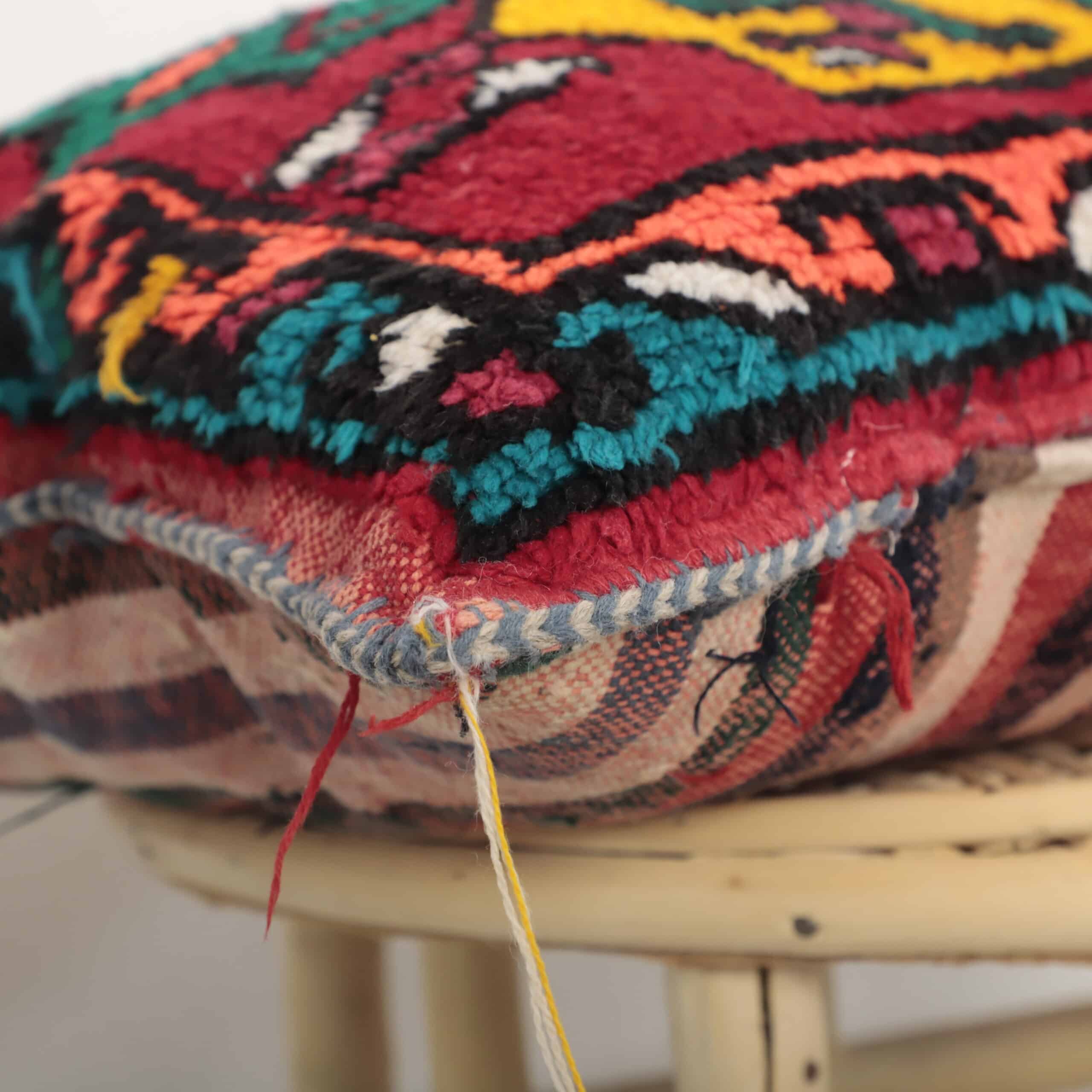 Vintage Moroccan Rug Pillow 56x38 cm – Handmade Berber Cushion - Image 5