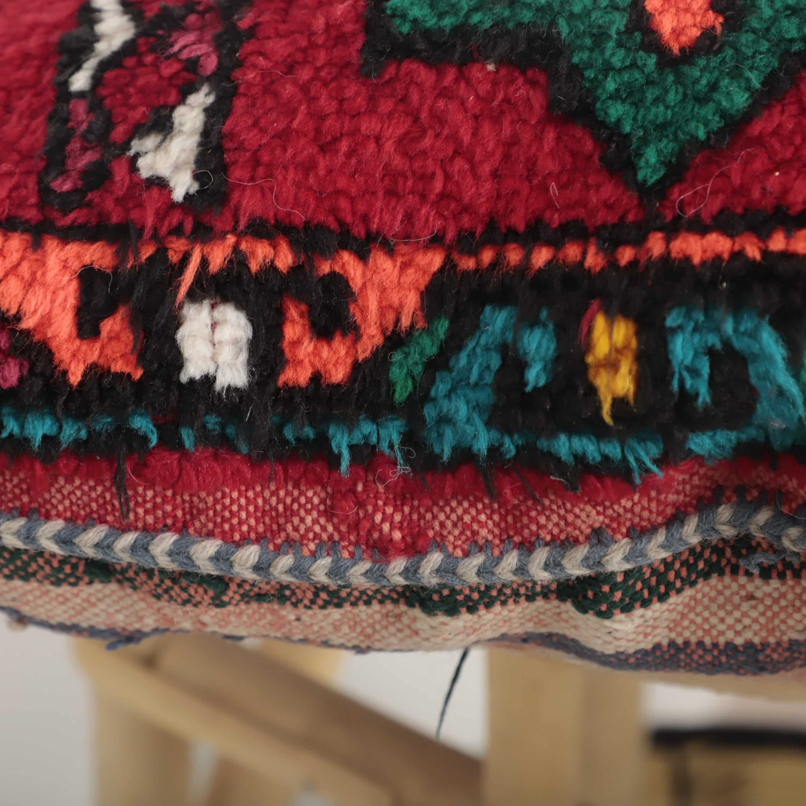 Vintage Moroccan Rug Pillow 56x38 cm – Handmade Berber Cushion - Image 6