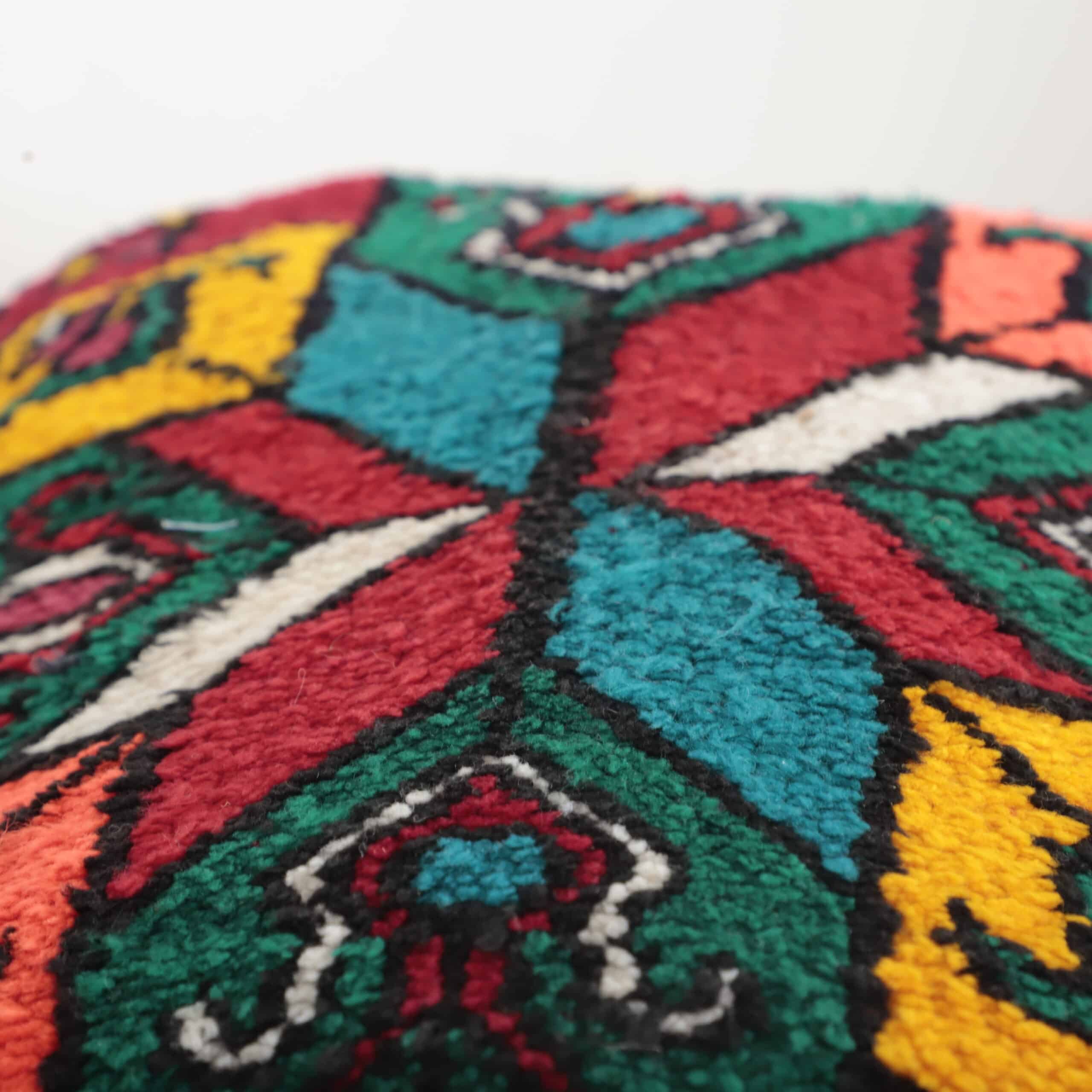 Vintage Moroccan Rug Pillow 56x38 cm – Handmade Berber Cushion - Image 7