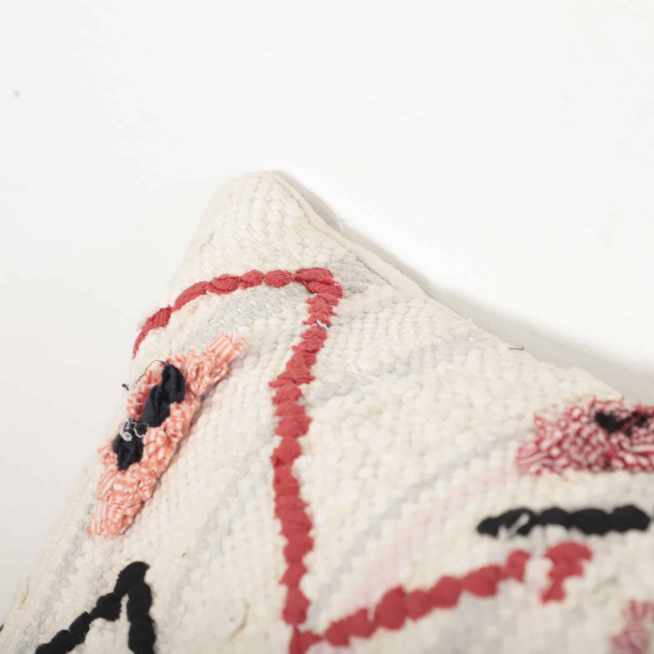 Moroccan Cactus Silk Pillow 46x30 cm – Handmade Sabra Berber Cushion - Image 3