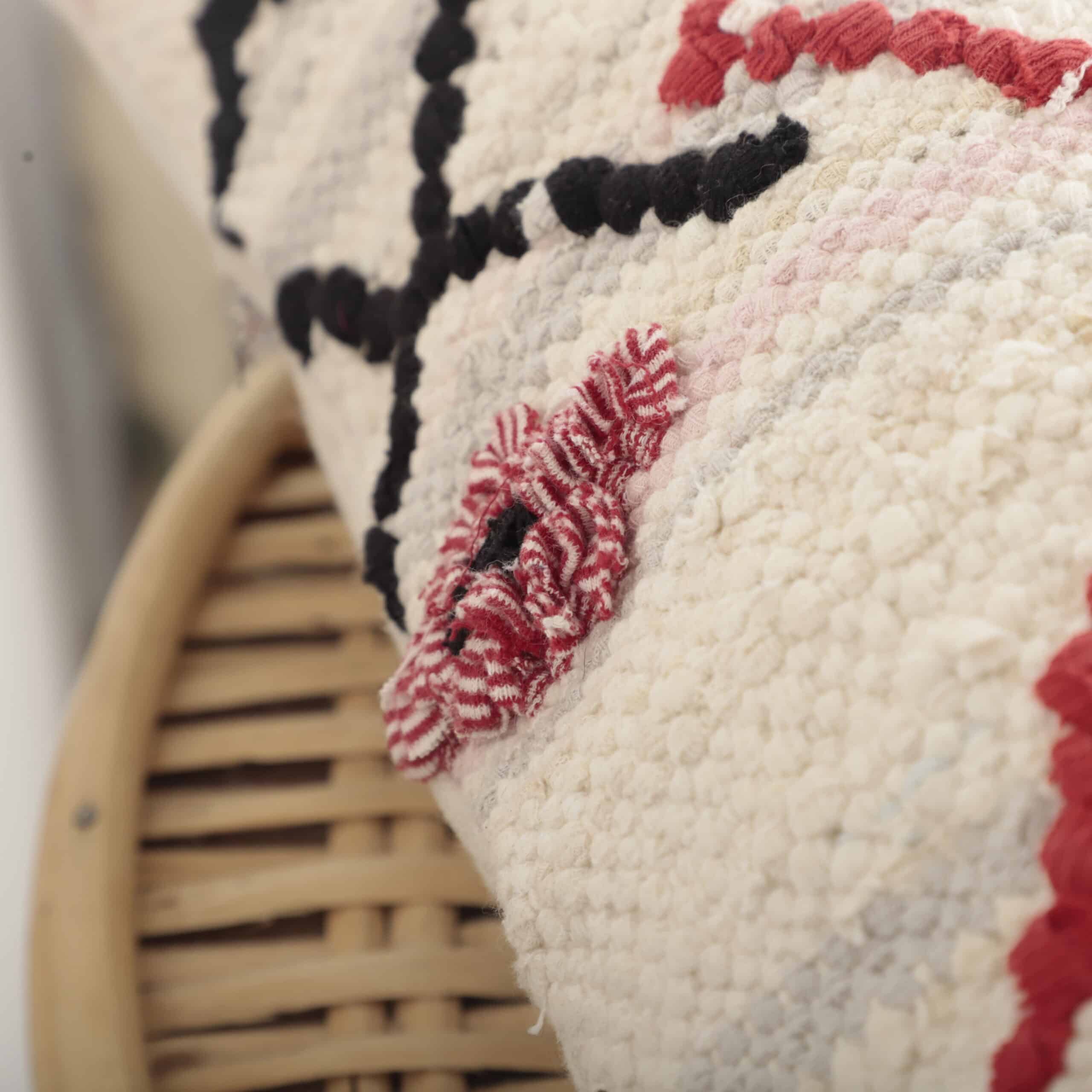 Moroccan Cactus Silk Pillow 46x30 cm – Handmade Sabra Berber Cushion - Image 7