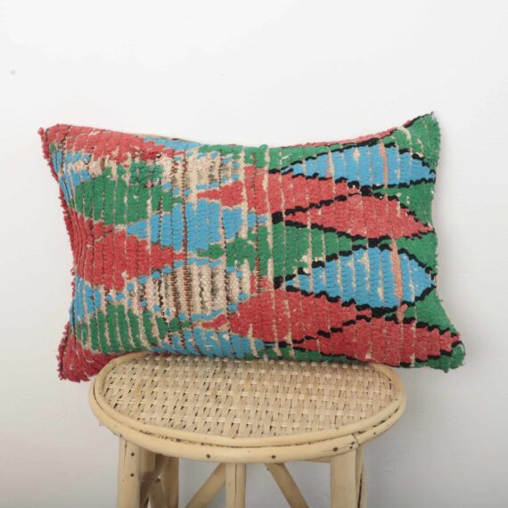 Colorful Moroccan lumbar pillow