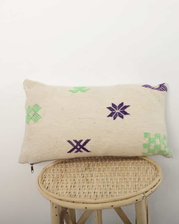 Ivory Moroccan pillow