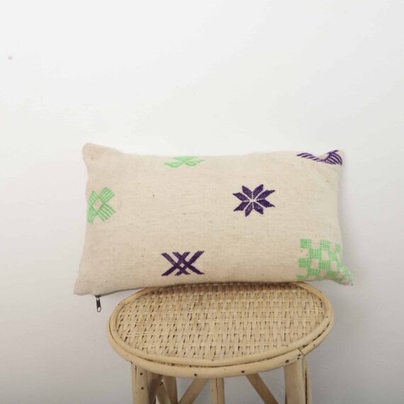 Ivory Moroccan pillow