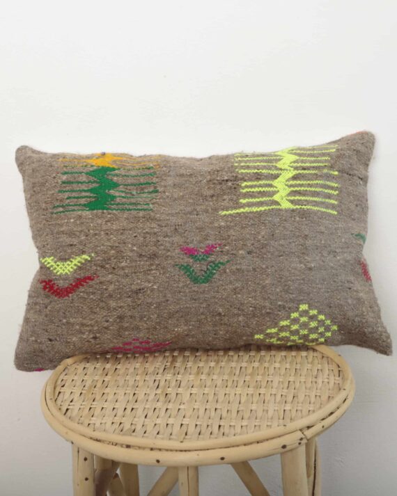 embroidered Moroccan pillow
