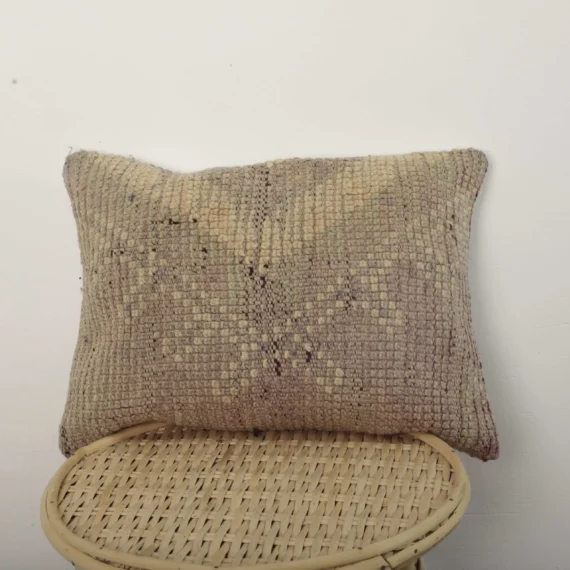 Vintage Moroccan Cushion 47x34 cm – Handmade Berber Pillow