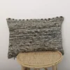 Black and White Moroccan Pillow 58x40 cm – Handmade Berber Cushion