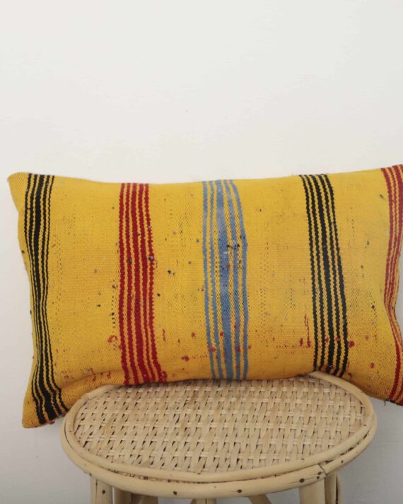 Yellow Moroccan Striped Pillow